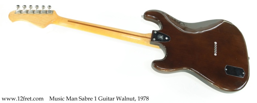 Music Man Sabre 1 Guitar Walnut, 1978 Full Rear View