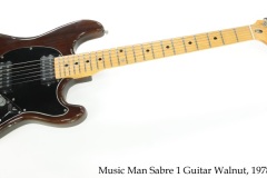 Music Man Sabre 1 Guitar Walnut, 1978 Full Front View