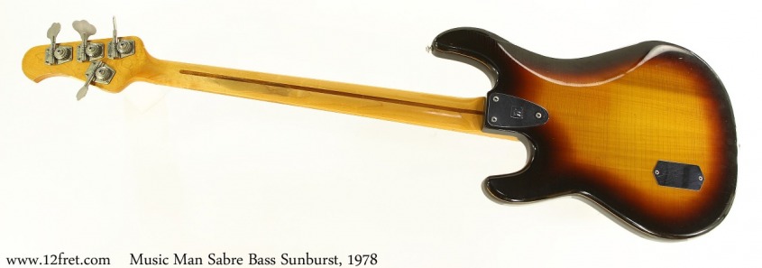 Music Man Sabre Bass Sunburst, 1978 Full Rear View