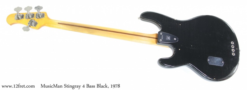 MusicMan Stingray 4 Bass Black, 1978 Full Rear View