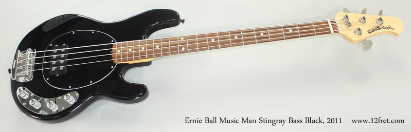 Ernie Ball Music Man Stingray Bass Black, 2011 Full Front View