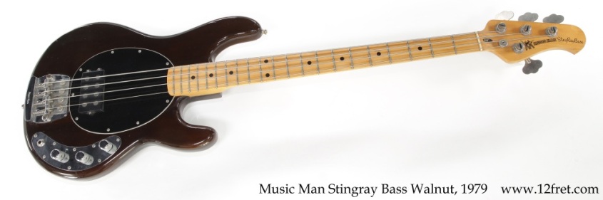 Music Man Stingray Bass Walnut, 1979 Full Front View