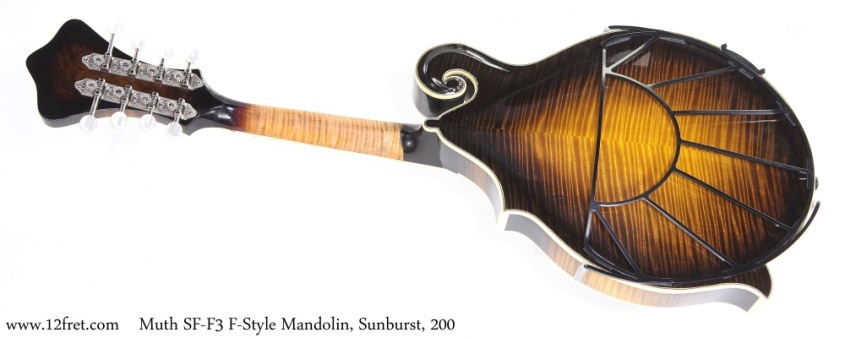 Muth SF-F3 F-Style Mandolin, Sunburst, 2001 Full Rear View