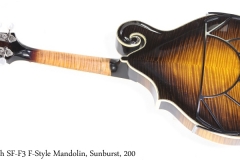 Muth SF-F3 F-Style Mandolin, Sunburst, 2001 Full Rear View