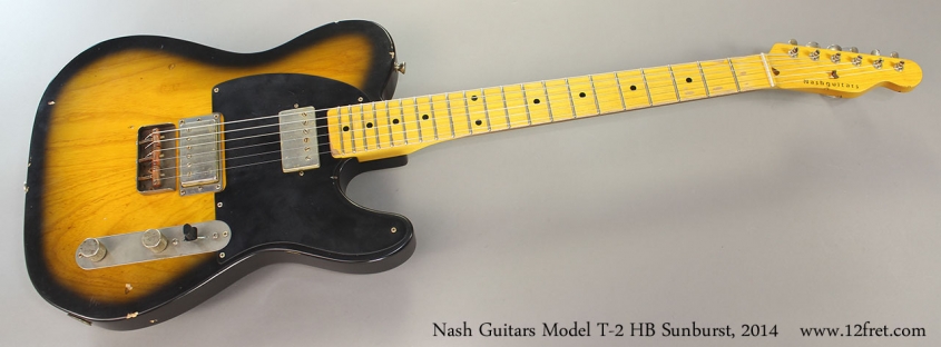 Nash Guitars Model T-2 HB Sunburst, 2014 Full Front View