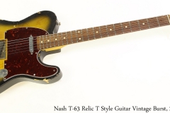 Nash T-63 Relic T Style Guitar Vintage Burst, 2011 Full Front View