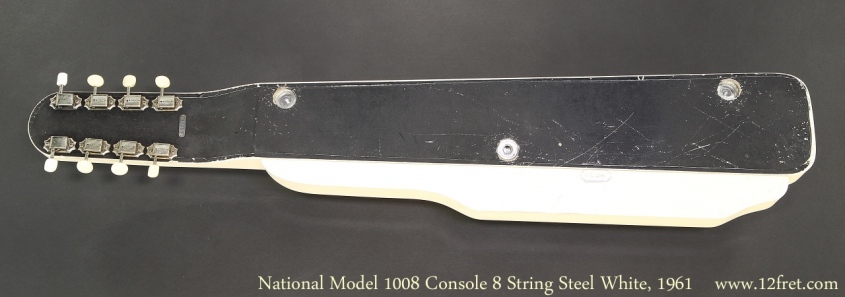 National Model 1008 Console 8 String Steel White, 1961 Full Rear View