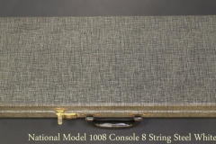 National Model 1008 Console 8 String Steel White, 1961 Case Closed View