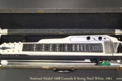 National Model 1008 Console 8 String Steel White, 1961 Case Open View