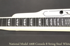 National Model 1008 Console 8 String Steel White, 1961 Full Front View