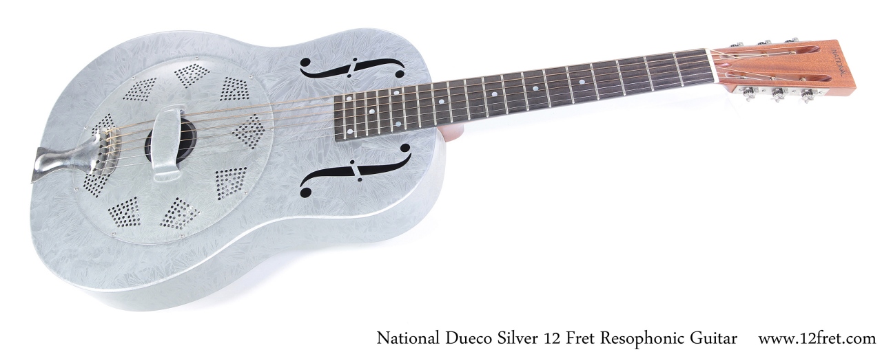National Dueco Silver 12 Fret Resophonic Guitar Full Front View