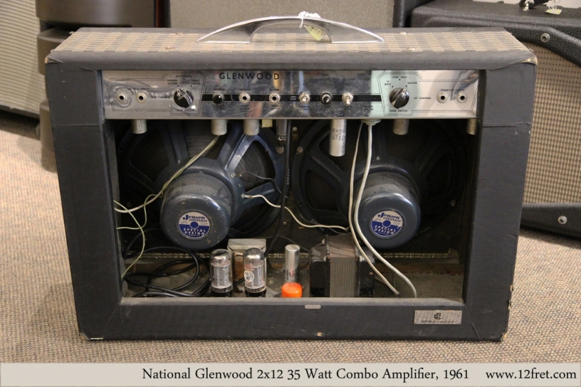 National Glenwood  2x12 35 Watt Combo Amplifier, 1961  Full Rear View