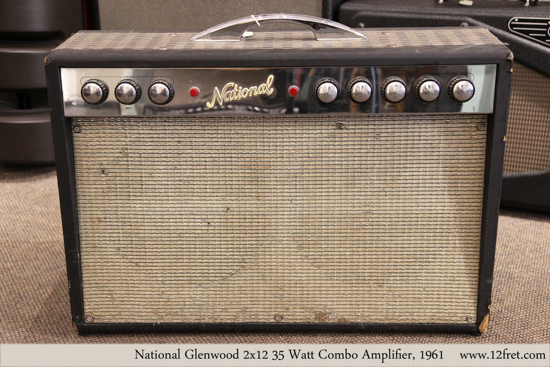 National Glenwood  2x12 35 Watt Combo Amplifier, 1961  Full Front VIew