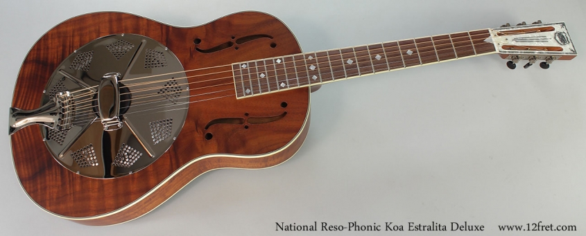 National Reso-Phonic Koa Estralita Deluxe Full Front View