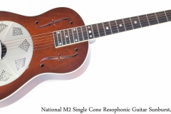 National M2 Single Cone Resophonic Guitar Sunburst, 2007 Full Front View