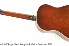 National M2 Single Cone Resophonic Guitar Sunburst, 2007 Full Rear View