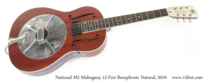 National M2 Mahogany 12-Fret Resophonic Natural, 2019 Full Front View