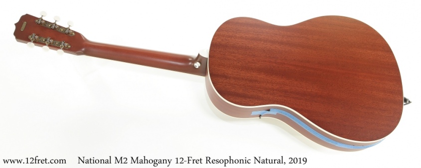 National M2 Mahogany 12-Fret Resophonic Natural, 2019 Full Rear View