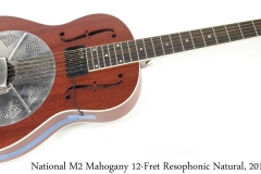 National M2 Mahogany 12-Fret Resophonic Natural, 2019 Full Front View