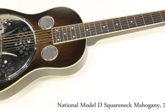 National Model D Squareneck Mahogany, 2001 Full Front View