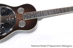 National Model D Squareneck Mahogany, 2001 Full Front View