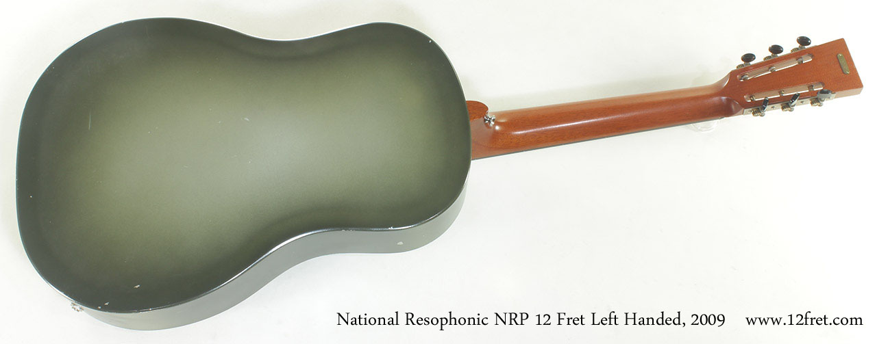 National Resophonic NRP 12 Fret Left Handed, 2009 full rear view