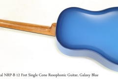 National NRP-B 12 Fret Single Cone Resophonic Guitar, Galaxy Blue   Full Rear View