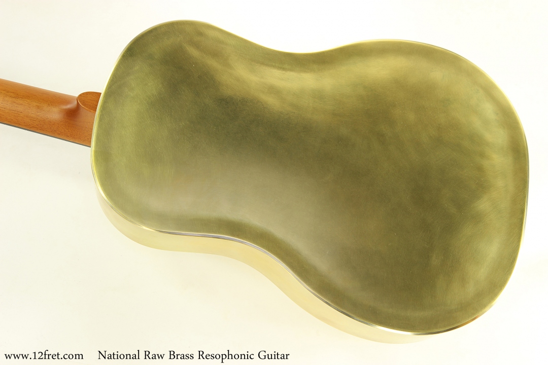 National Raw Brass Resophonic Guitar Back View