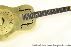 National Raw Brass Resophonic Guitar Full Front View