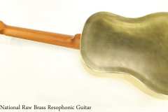 National Raw Brass Resophonic Guitar Full Rear View