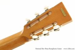 National Raw Brass Resophonic Guitar Heaad Rear View