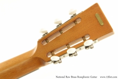 National Raw Brass Resophonic Guitar Heaad Rear View