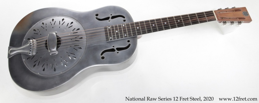 National Raw Steel 12 Fret Reso-Phonic Guitar, 2020 Full Front View