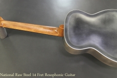 National Raw Steel 14 Fret Resophonic Guitar Full Rear View