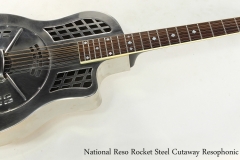 National Reso Rocket Steel Cutaway Resophonic Guitar Full Front View