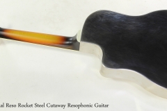 National Reso Rocket Steel Cutaway Resophonic Guitar Full Rear View