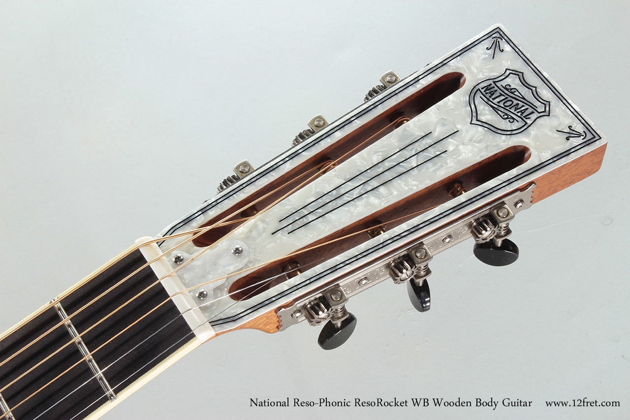National Reso-Phonic ResoRocket WB Wooden Body Guitar Head Front View