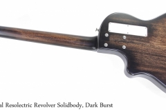 National Resolectric Revolver Solidbody, Dark Burst Full Rear View