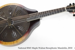 National RM1 Maple Walnut Resophonic Mandolin, 2010 Full Front View