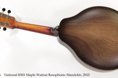 National RM1 Maple Walnut Resophonic Mandolin, 2010 Full Rear View