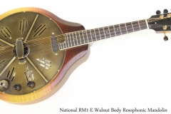 National RM1-E Walnut Body Resophonic Mandolin Full Front View