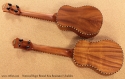 National Resophonic Rope Bound Koa Resonator Ukuleles full rear view