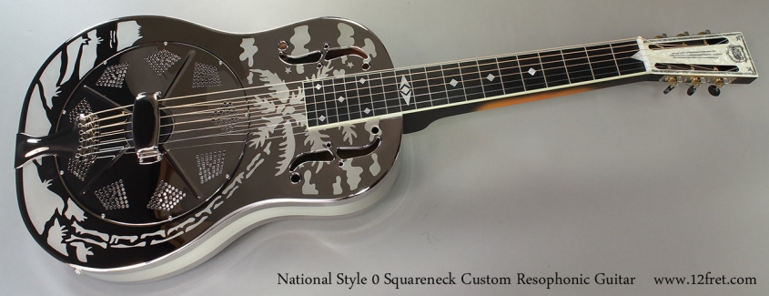 National Style 0 Squareneck Custom Resophonic Guitar Full Front View