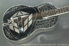 National Style 2.5 Tricone Squareneck Nickel, 1930 Top View
