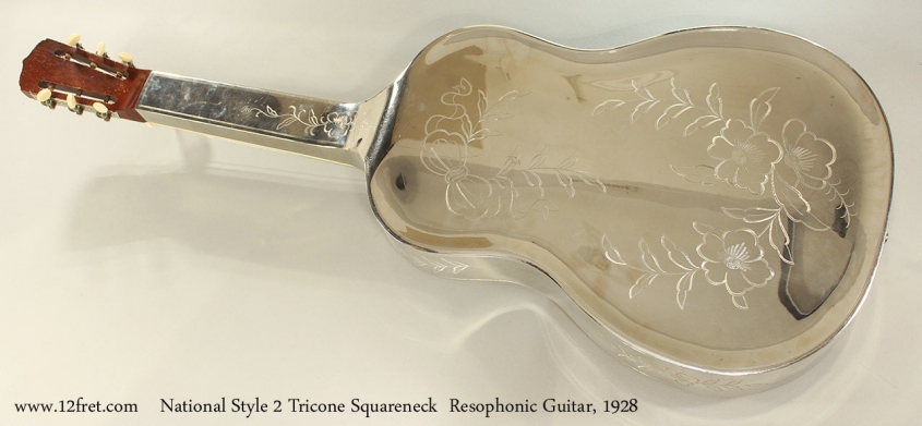 National Style 2 Tricone Squareneck Resophonic Guitar, 1928 Full Rear View