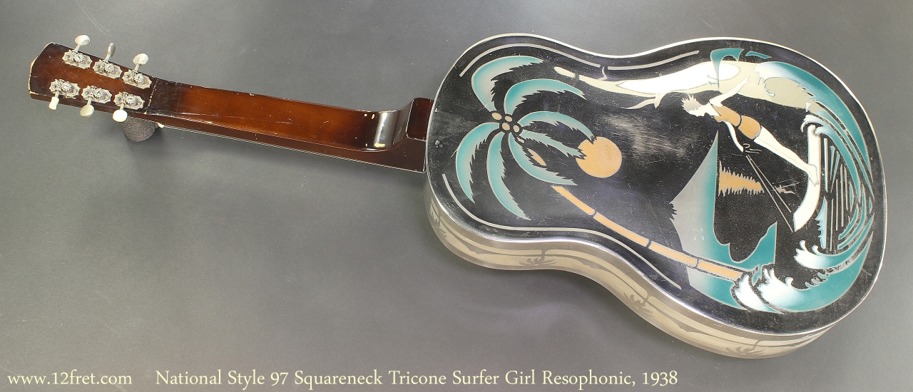 vNational Style 97 Squareneck Tricone Surfer Girl Resophonic, 1938 Full Rear View
