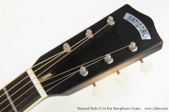 National Style O 14 Fret Resophonic Guitar  Head Front View