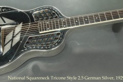 National Squareneck Tricone Style 2.5 German Silver, 1929 Full Front View
