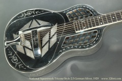 National Squareneck Tricone Style 2.5 German Silver, 1929 Top View