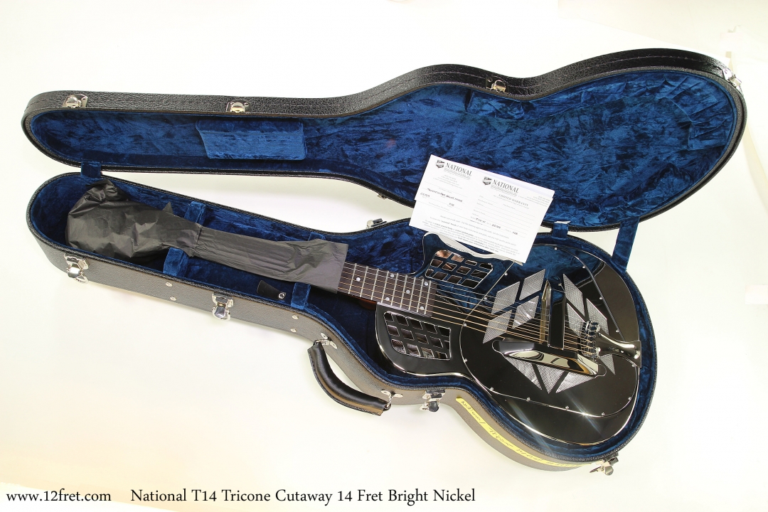 national-tricone-cw-naNational T14 Tricone Cutaway 14 Fret Bright Nickel   Case Open Viewickel-ss-case-open
